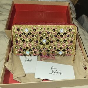 Christian Louboutin Gold Panettone Limited Edition Wallet